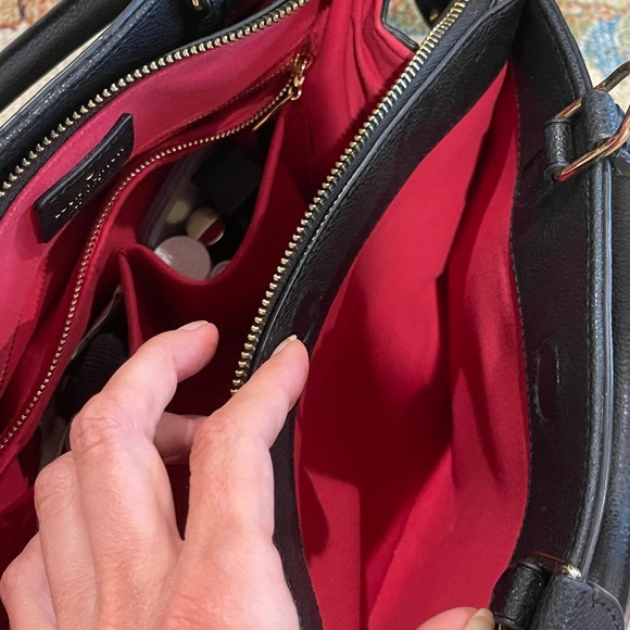 Stylish good quality well made pre-owned leather bag purse black,  made in China - Picture 10 of 13